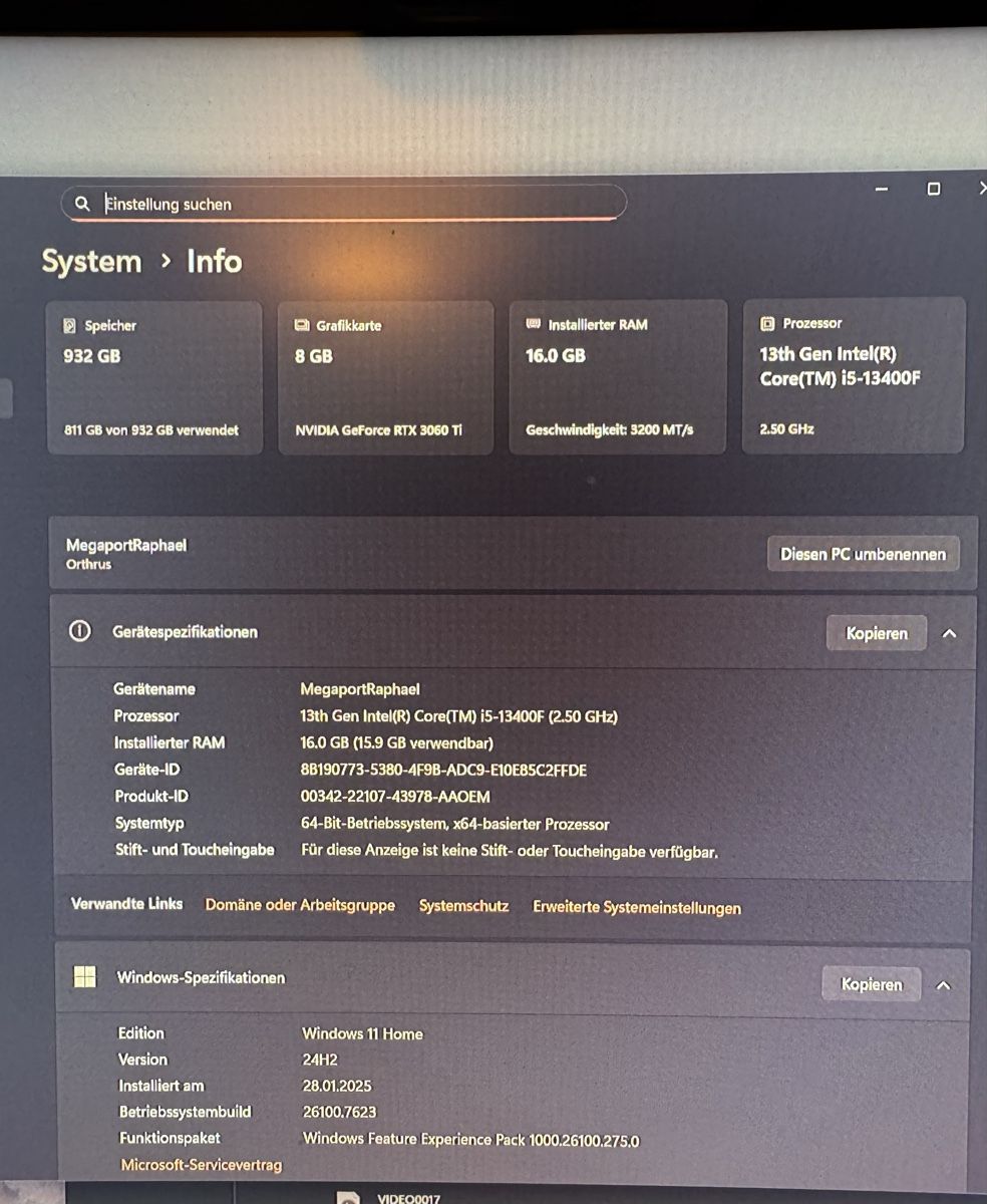 PC: Gaming PC mit Nvidia GeForce RTX 3060 TI & i5-13400F – Usato da Zürich venduto da Schurty6 2