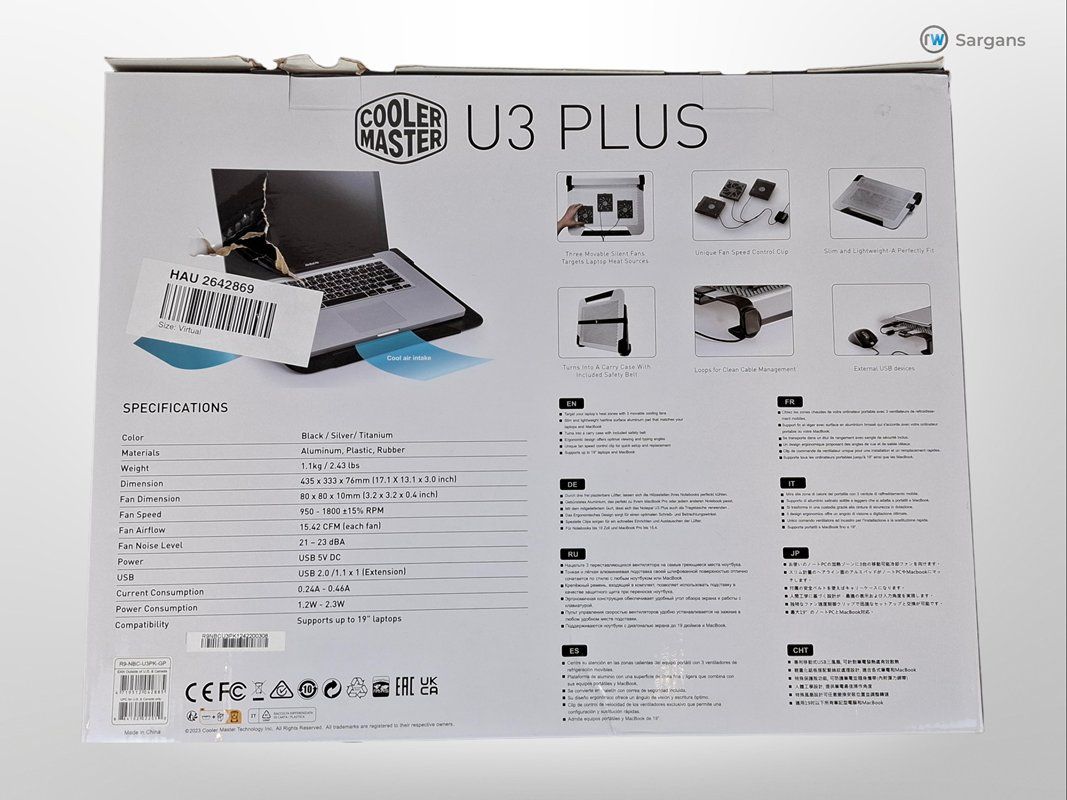Racks & Cavalletti: COOLER MASTER Notepal U3 Plus – Nuovo (secondo la descrizione) da Sargans venduto da Restwert_Sargans 3