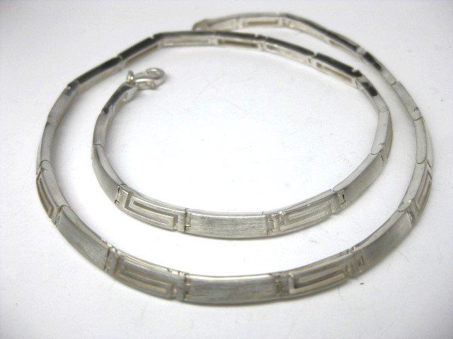 Catenine: Vintage Kette Collier Silber 925 Labyrinth Muster 45 cm – Usato da Ermatingen venduto da Decovin 5