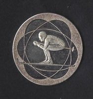 Silbermedaille  JEUX  OLYMPIQUES  D'HIVER  1968  GRENOBLE