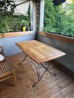 Gartentisch Holz Metall klappbar, robust, guter Zustand