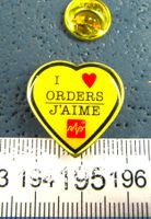 I  ❤ ORDERS J'AIME PIN