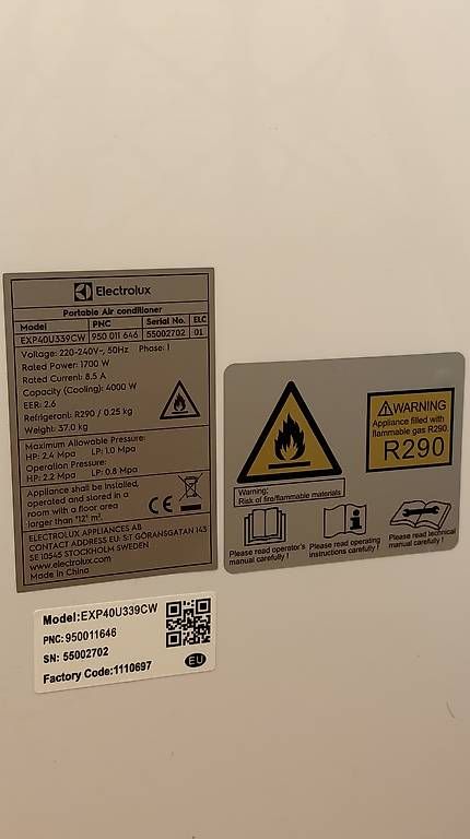 Condizionatori: Klimagerät ELECTROLUX 600 14000 BTU/h – Usato da Zürich venduto da Neipark 4