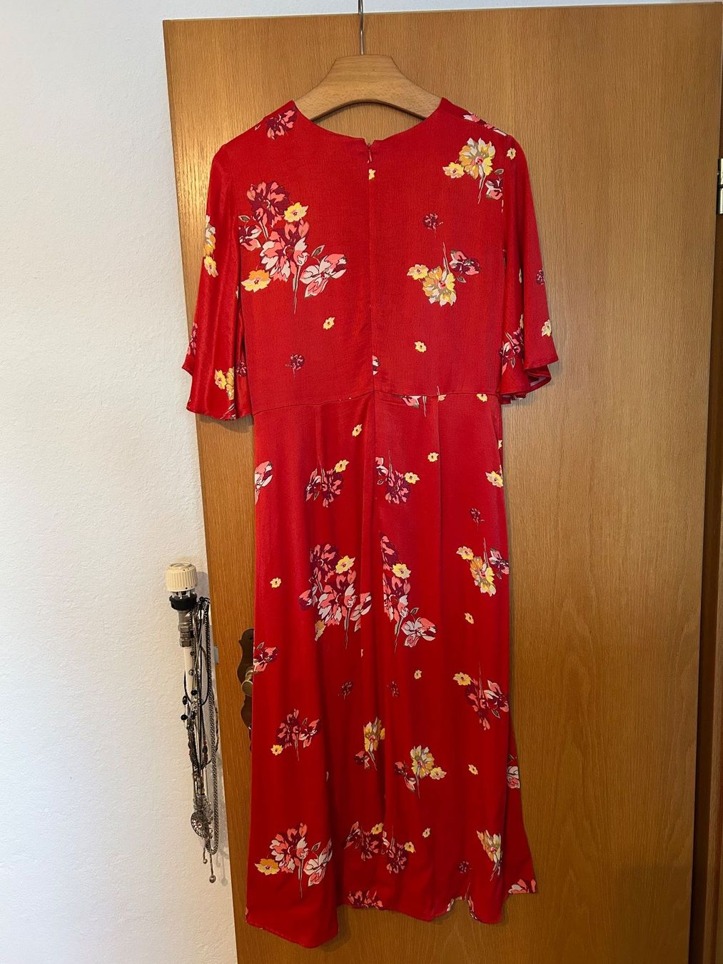 Vestiti: Sommerliches rotes Kleid mit Blumenmuster, Monsoon – Usato da Murten venduto da zia_6czz 2