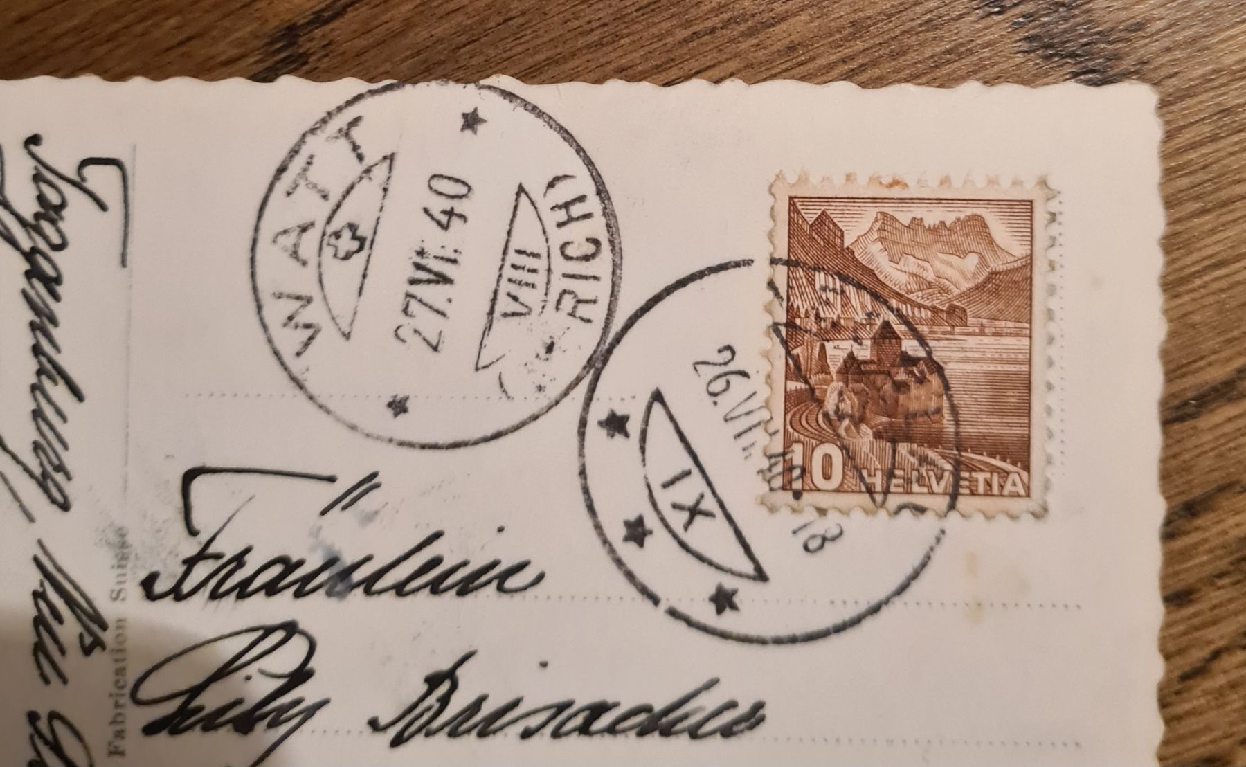 Ansichtskarten: Neu St. Johann mit Bühl 1940 – Gebraucht aus Ebikon von Donar50 3