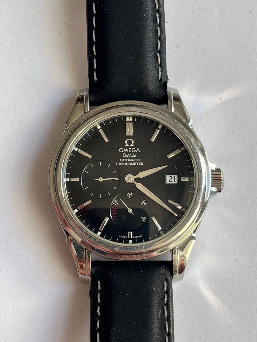 Omega Montres: Omega DeVille Automatic Chronometer Co-Axial Powerreserve – D'occasion à Worblaufen par chronyves