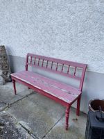 Rote Gartenbank aus Holz - Vintage Stil für Ihren Garten!