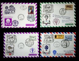 AUTRICHE  POSTE AÉRIENNE 4 LETTRES BALLON 1967-1968   /U119