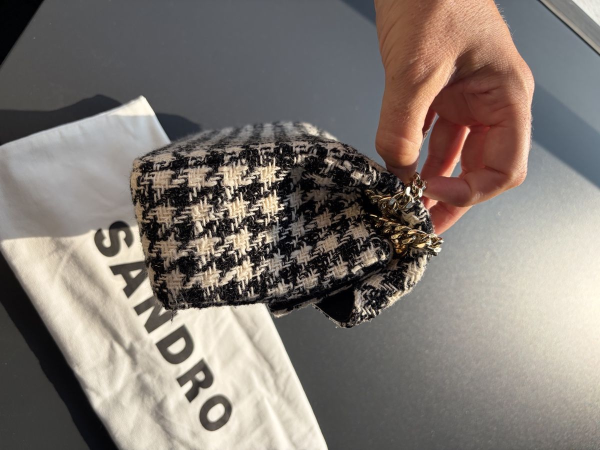 Sandro Borse da donna: Sandro Tasche Tweed Schwarz/Weiss – Nuovo (secondo la descrizione) da Meilen venduto da SabrinaK1992 5