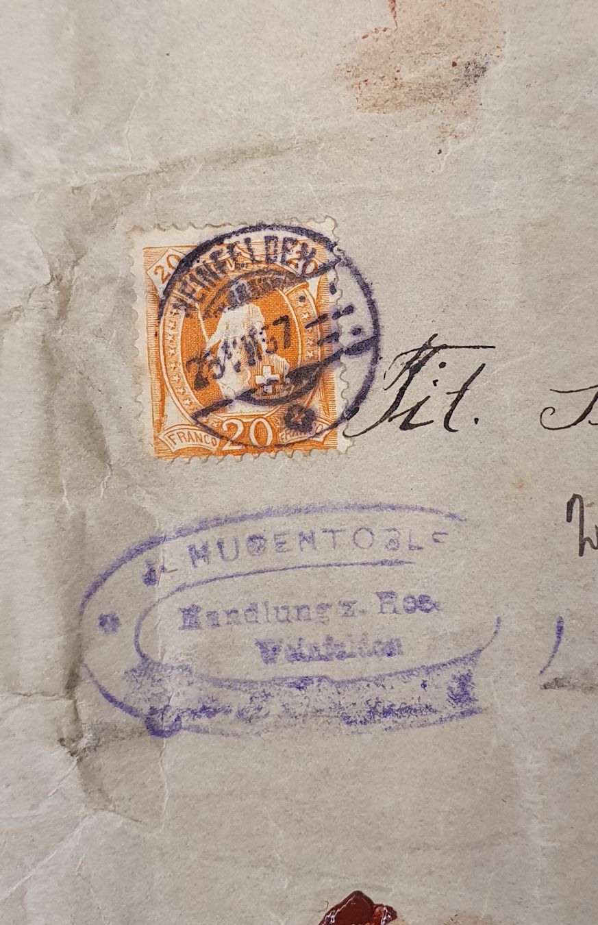 Tutti i francobolli: 7 grössere Briefausschnitte Stehende Helvetia – Usato da Kreuzlingen venduto da Rschweiz1 2