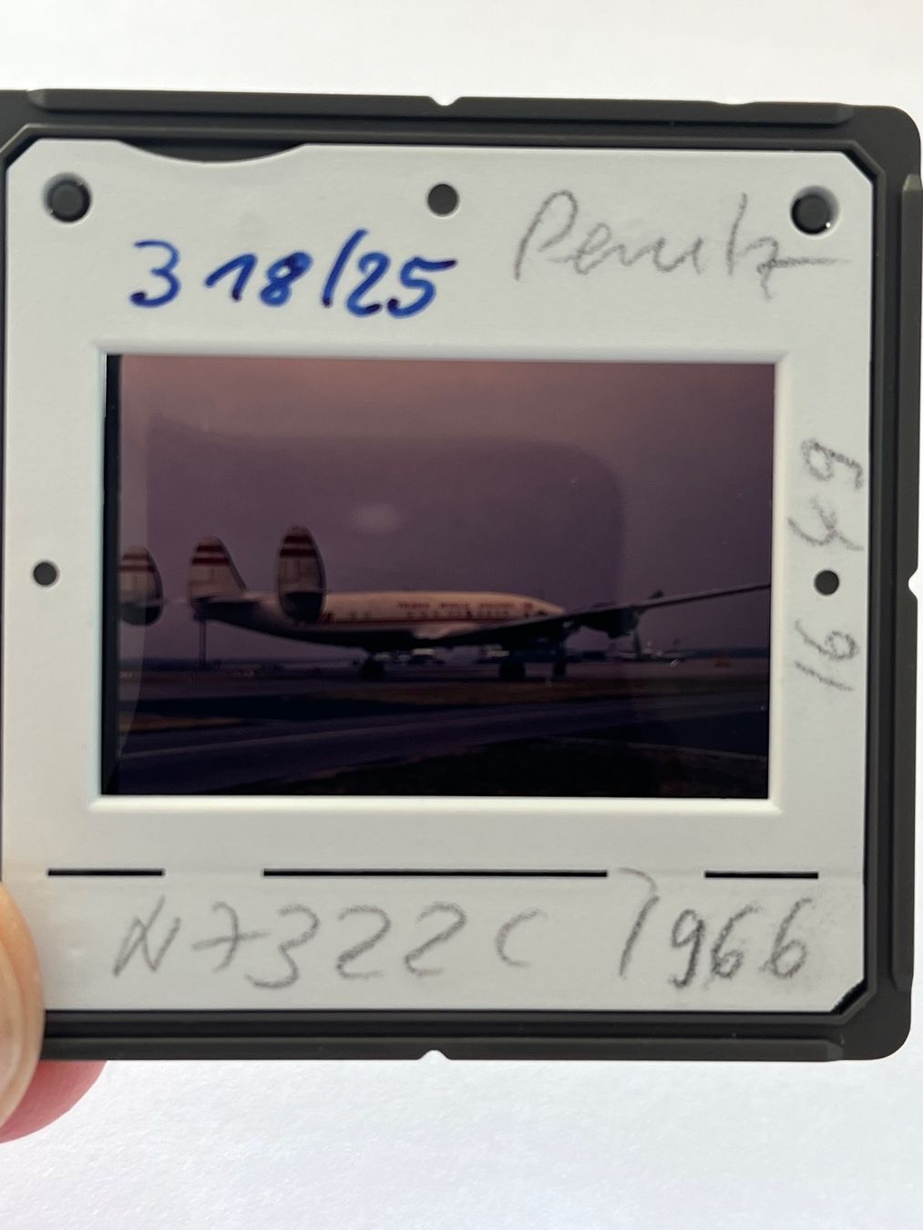 Foto & Immagini: Dia der TWA Lockheed L-1649 Super Constellation N7322C -1966 – Usato da Winterthur venduto da rotkur 1