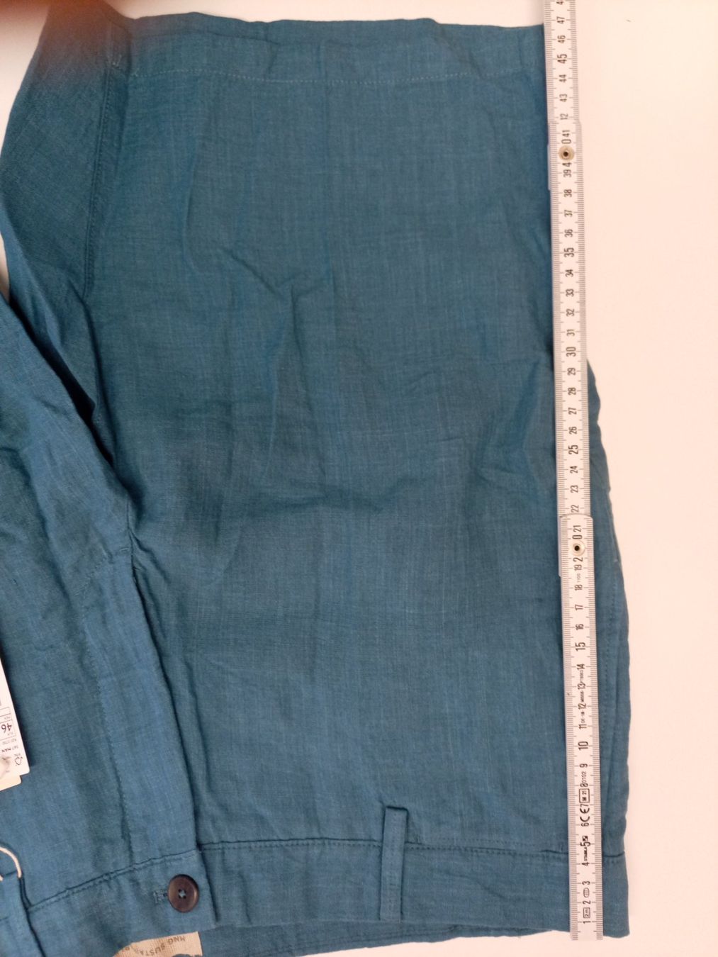 Mango Hosen: Mango Leinen-Bermudas Türkis Gr. 46 - Sommer-Style! – Neu und originalverpackt aus Stäfa von krp54 7