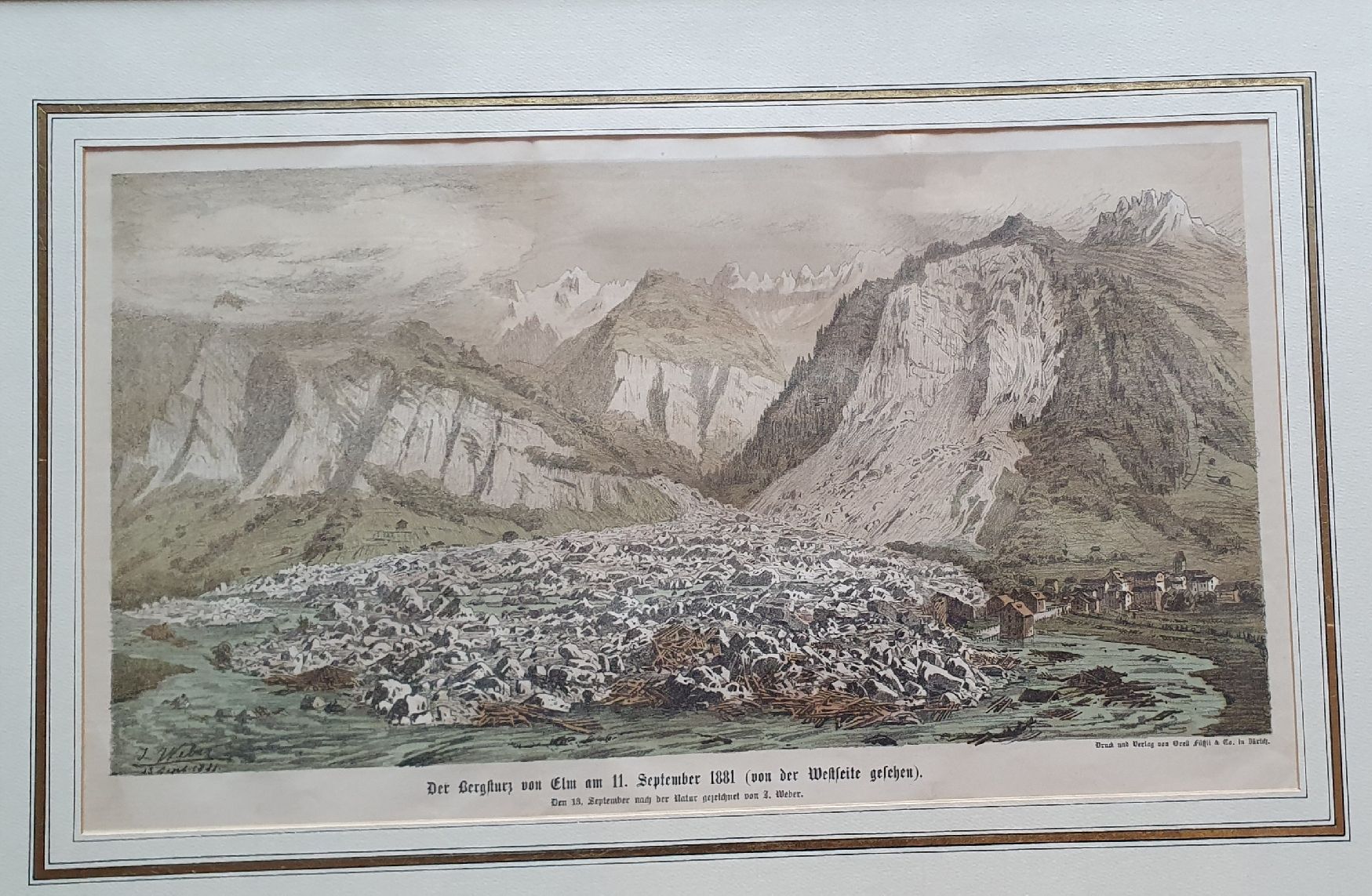 Foto & Immagini: Bild - Der  Bergsturz von Elm – Usato da Kreuzlingen venduto da Rschweiz1 1