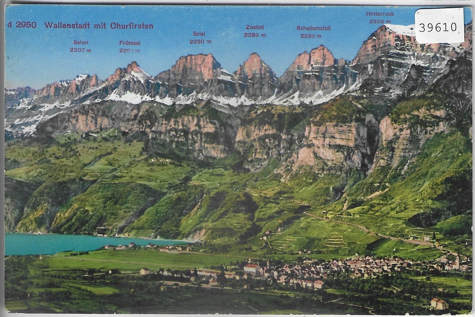 Ansichtskarten: Wallenstadt - Generalansicht - Litho – Gebraucht aus Ettingen von Kartenplanet