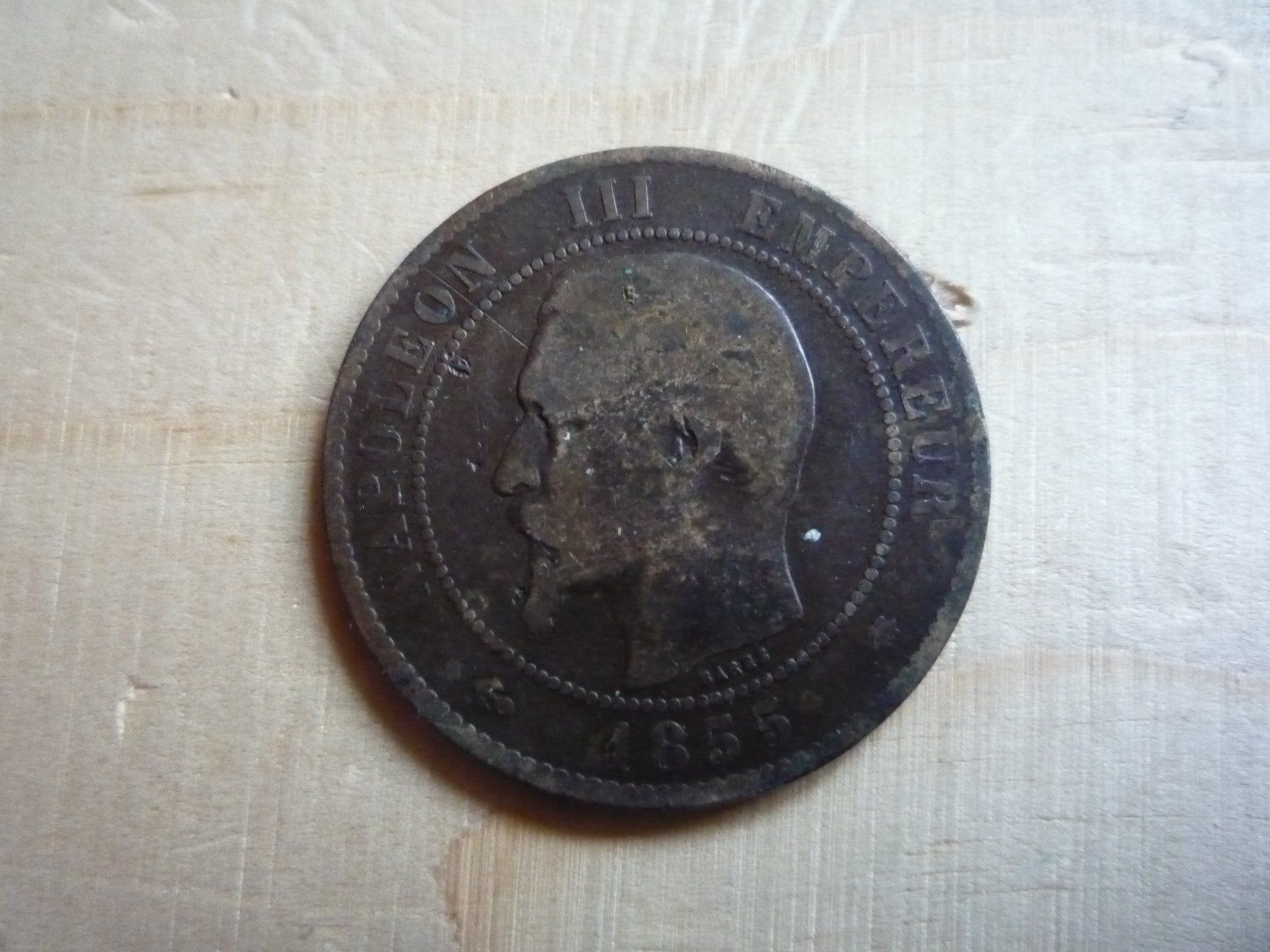 Tutti le monete: 10 Centimes Napolen III, 1855, s-ss – Usato da Rieden SG venduto da Sammelfreund