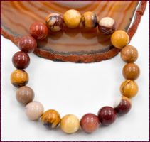 ♛ Mookaite Stretch Kugel Armband ca. 10mm