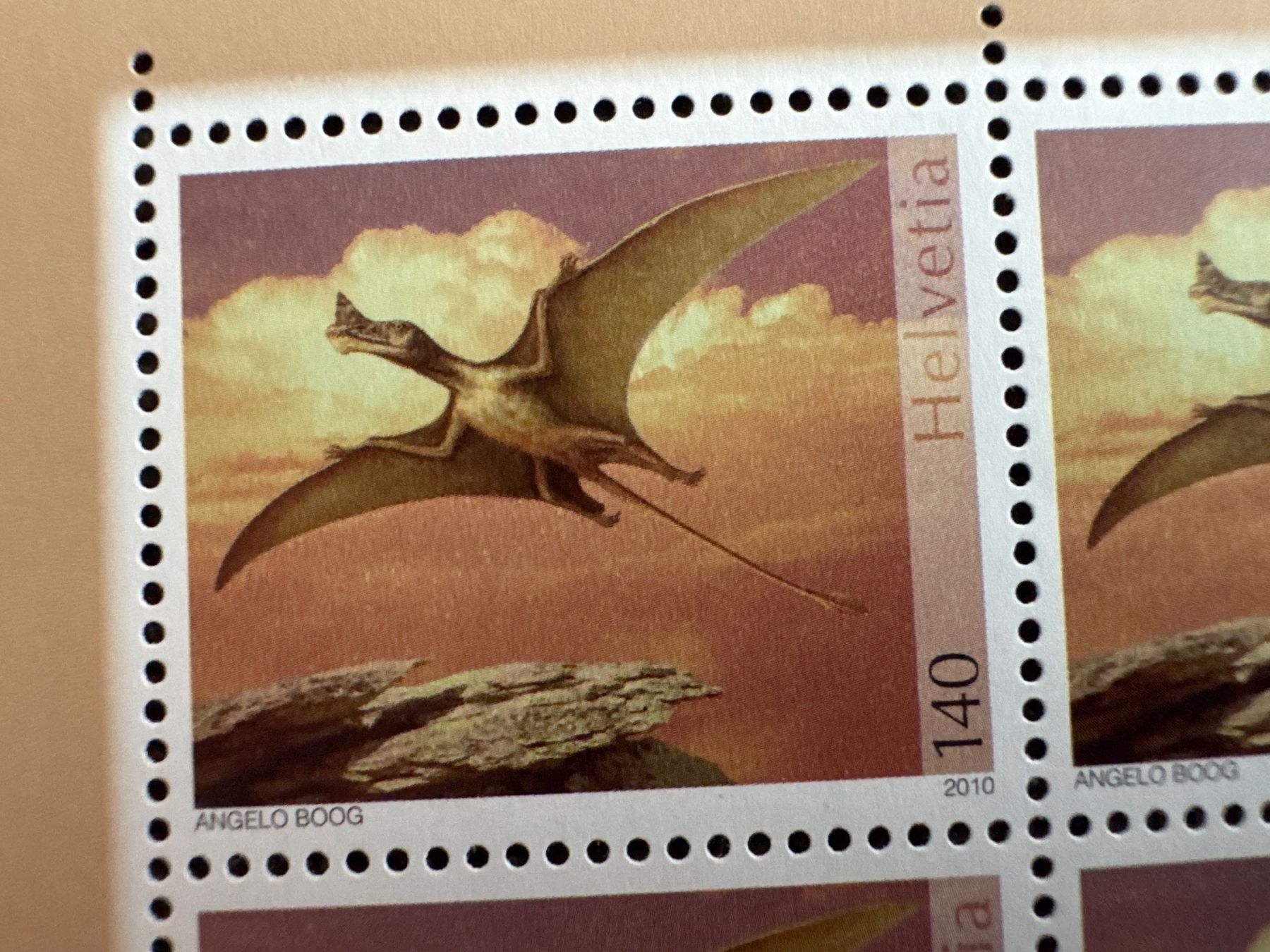 Tous les timbres: MARKEN KLEINBOGEN 2010 PTEROSAURIA FLUGSAURIER, POSTFRISCH – Neuf (Voir description) à Genève par k1164 1