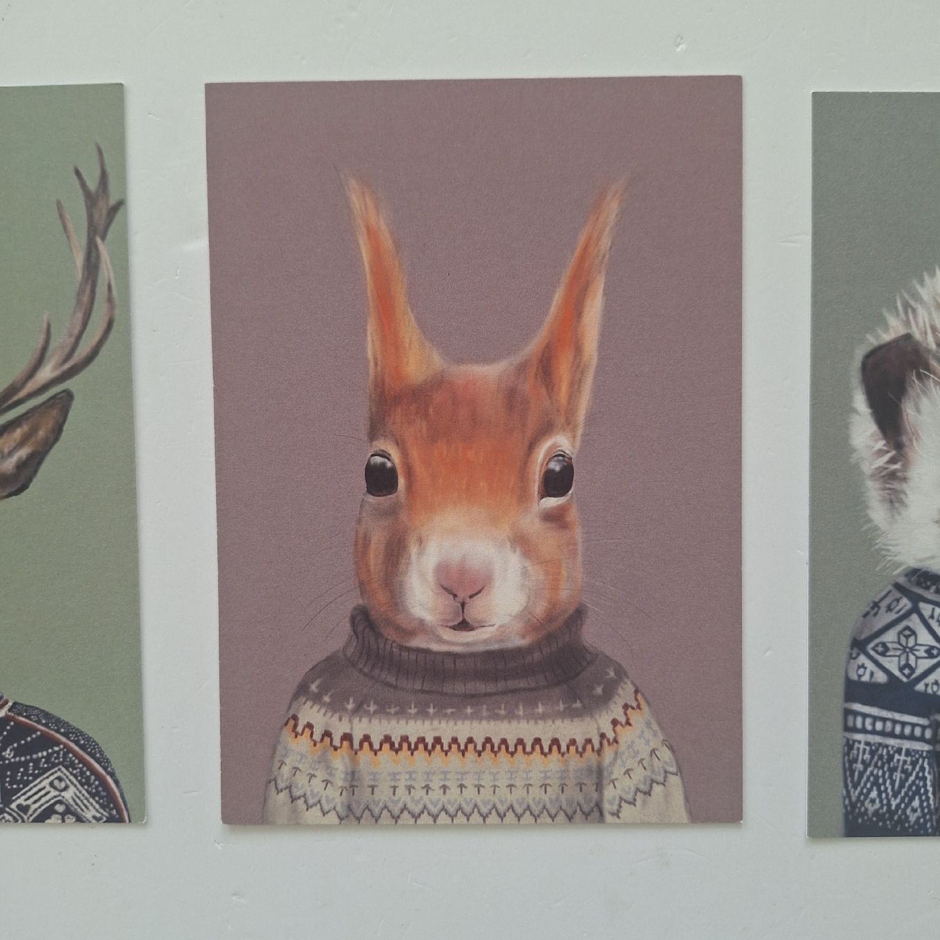 Cartes postales: 3 Postkarten - Igel - Hirsch - Eichhörnchen – Neuf (Voir description) à Basel par Kunterbunt12 3