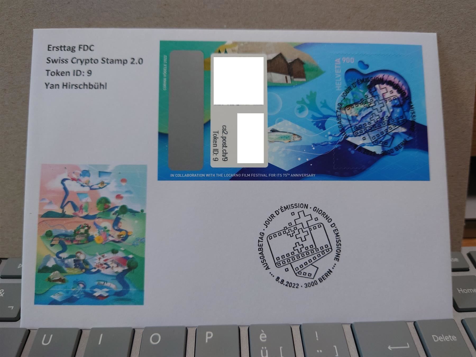 Tutti i francobolli: Set FDC Swiss Crypto-Stamp 2.0, ID1-ID10 – Usato da Rickenbach SO venduto da Bytebull 9