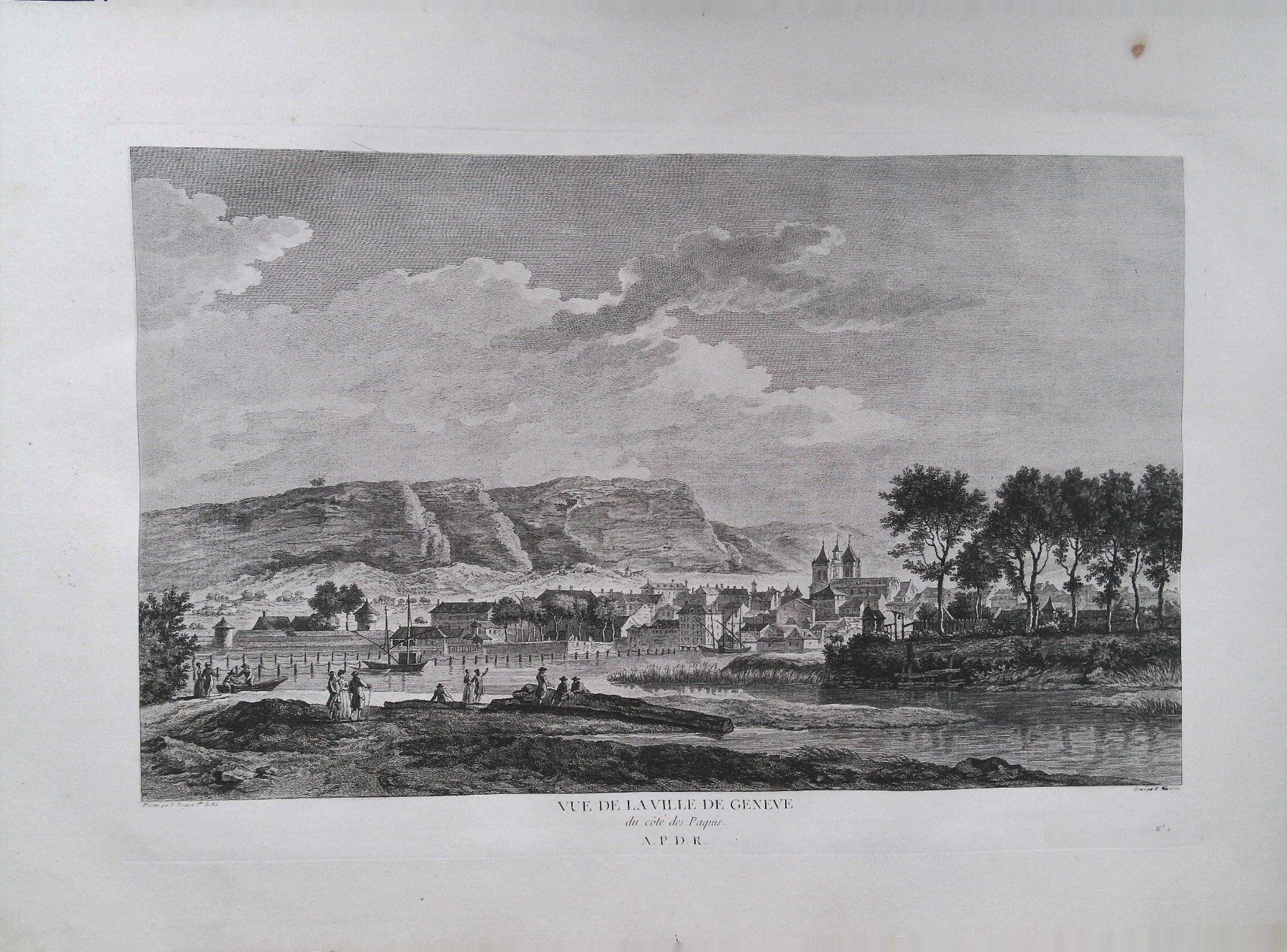 Incisioni: Genève Originalkupferstich von Perignon 1780 – Usato da Rafz venduto da Helvet32