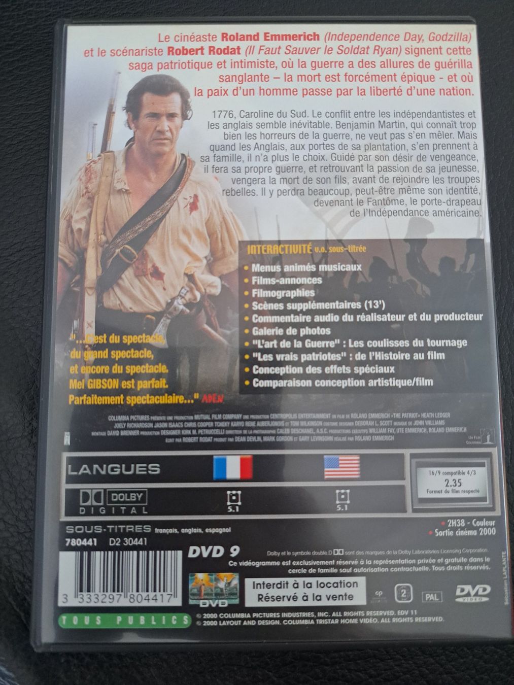 Tutti i DVDs: Film DVD the patriot – Usato da Marly venduto da mic_7k82 1