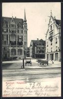 Rorschach, Strassenpartie mit Postgebäu