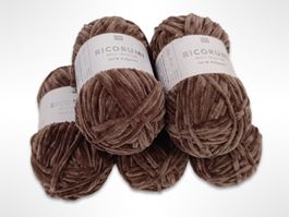 RICO DESIGN flauschiges Garn Schokolade 5 Stk.