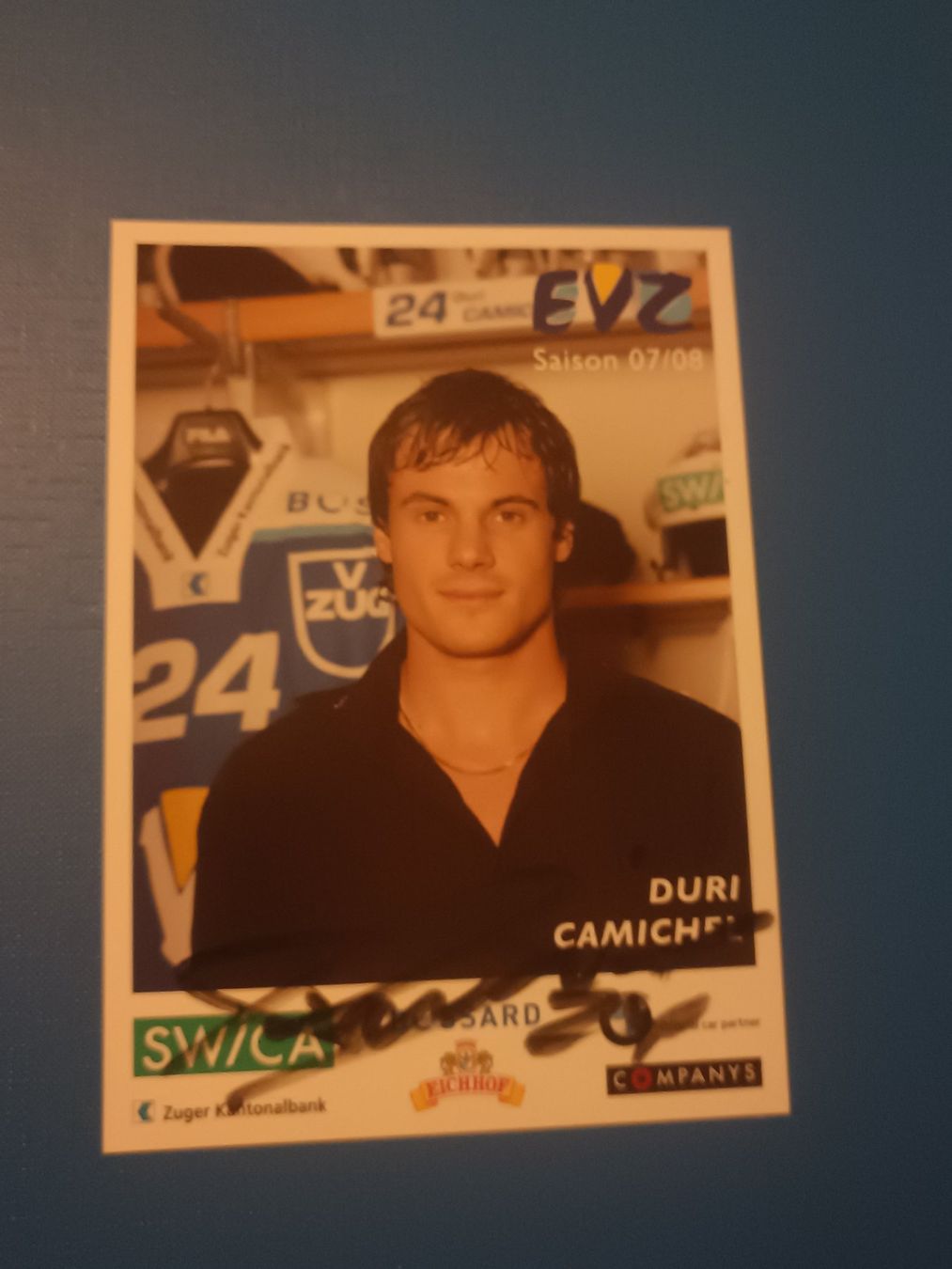 Autografi: Duri Camichel - EVZ Saison 2007/08 - Handsigniert – Usato da Menziken venduto da Artographs