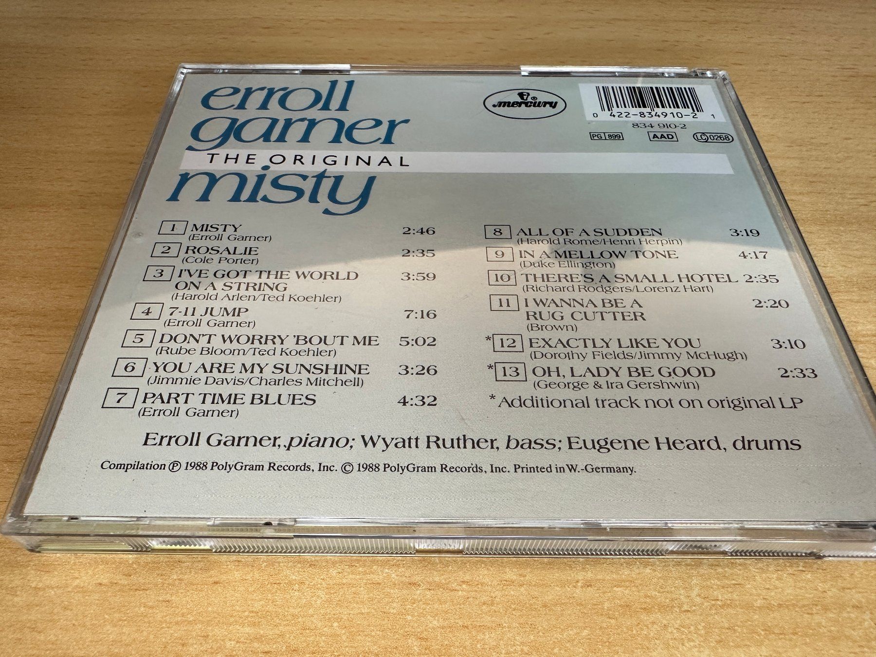 CD: Erroll Garner - The Original Misty – Usato da Rikon im Tösstal venduto da Alpenmutz 1