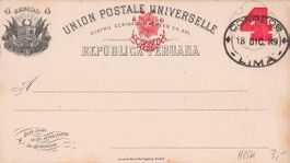 seltene Ganzsache PERU 1889