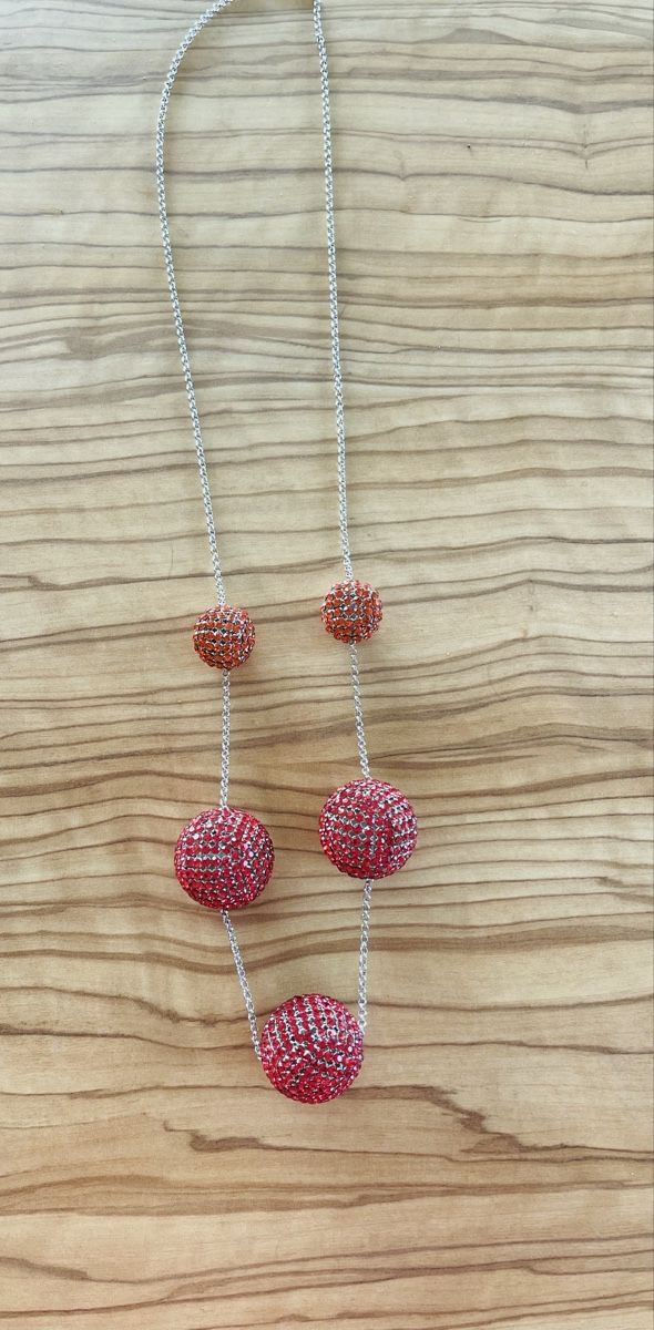 Swarovski Catenine: Swarovski Halskette rot – Usato da Neftenbach venduto da Sirah9
