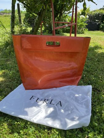 FURLA Handtasche Leder-Tote-Bag orange 