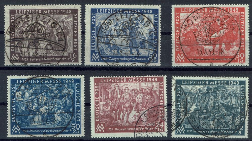 Valeur du timbre deutsche leipziger messe 1948