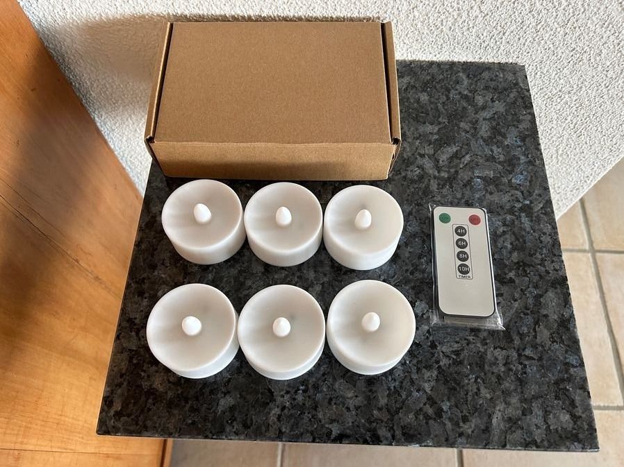 Candele: 6 neue LED Teelichter mit Timer+Fernbedienung AAA-Batterie – Nuovo (secondo la descrizione) da Beatenberg venduto da buy2you 1