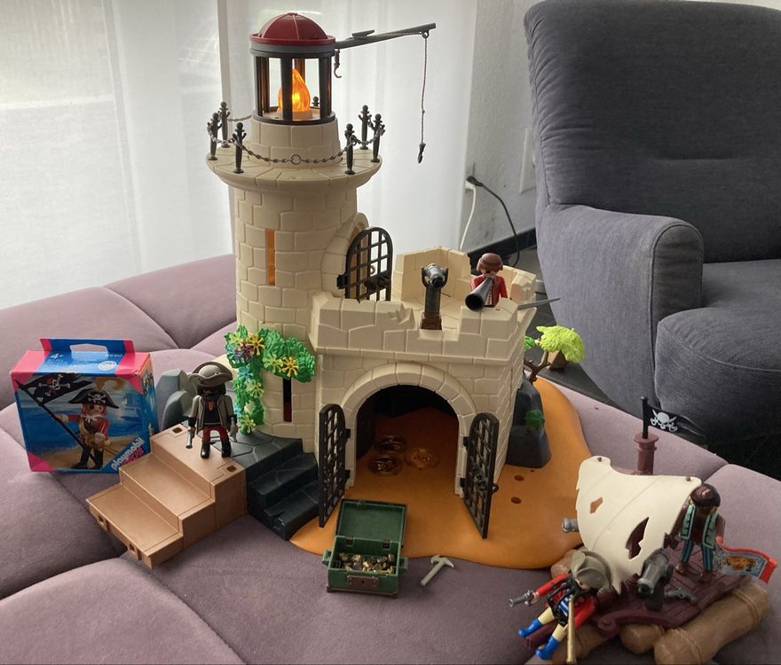 Playmobil 6680 Leuchtturm Garde Fort Avec Lumière LED - Version Française - NEUF