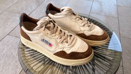 Autry Sneakers Leder Wildleder Weiss Braun Grösse 44