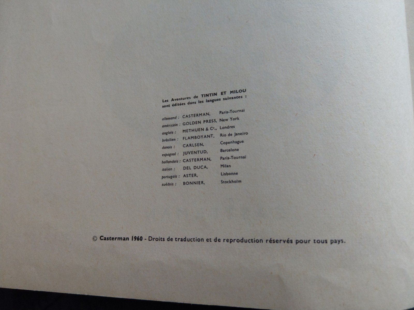 Comics: Tintin au Tibet - édition originale 1960 – Gebraucht aus Thônex von Dg5 7