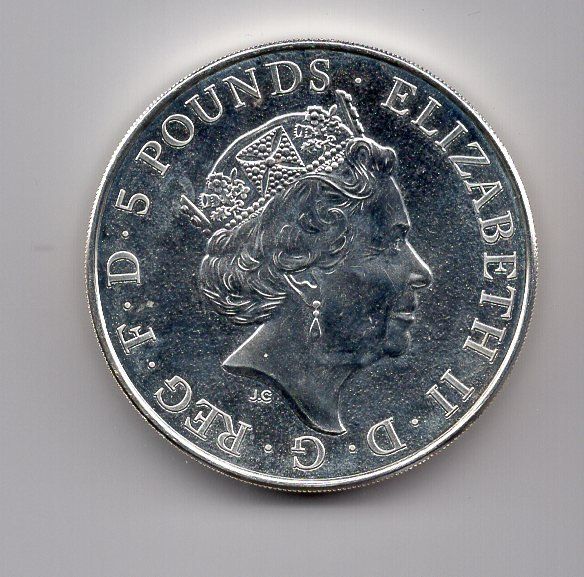Tutti le monete: (350) England, 2 Unzen 2016, Queen, Beast – Usato da Rüthi (Rheintal) venduto da erdnuessli1 1