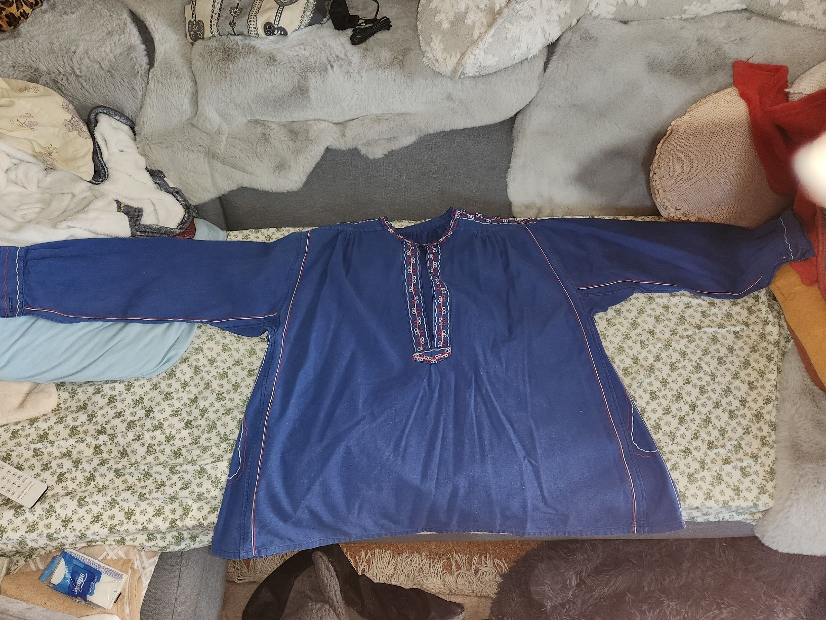 Camicette: Toggenburger Bluse Gr. 46, Blau  – Usato da Herisau venduto da bin_da
