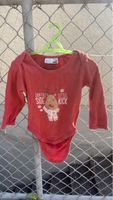 Baby Body Langarm rot Weihnachtsmotiv Grösse 92