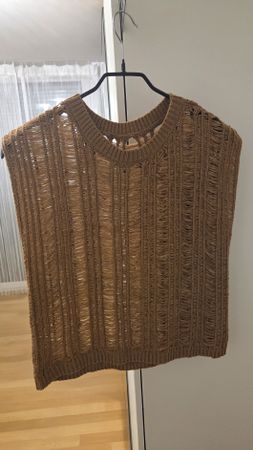 Strickweste braun grob gestrickt in gutem Zustand