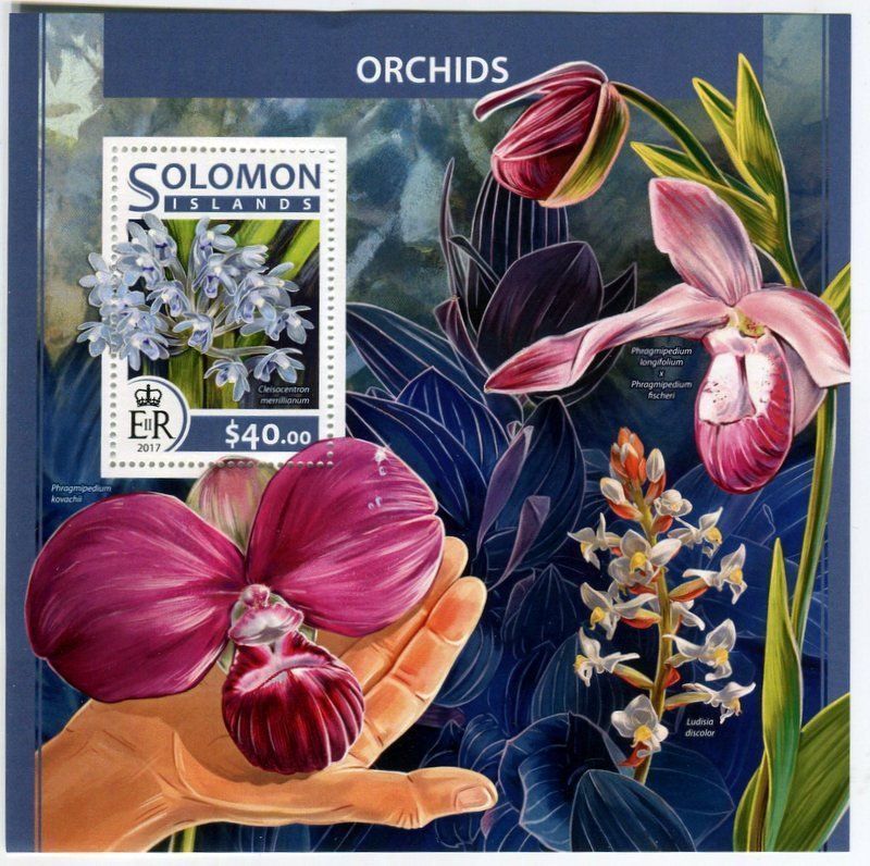 Tutti i francobolli: Block "Orchideen". Salomonen. – Nuovo e nell'imballaggio originale da Basel venduto da Butsch5