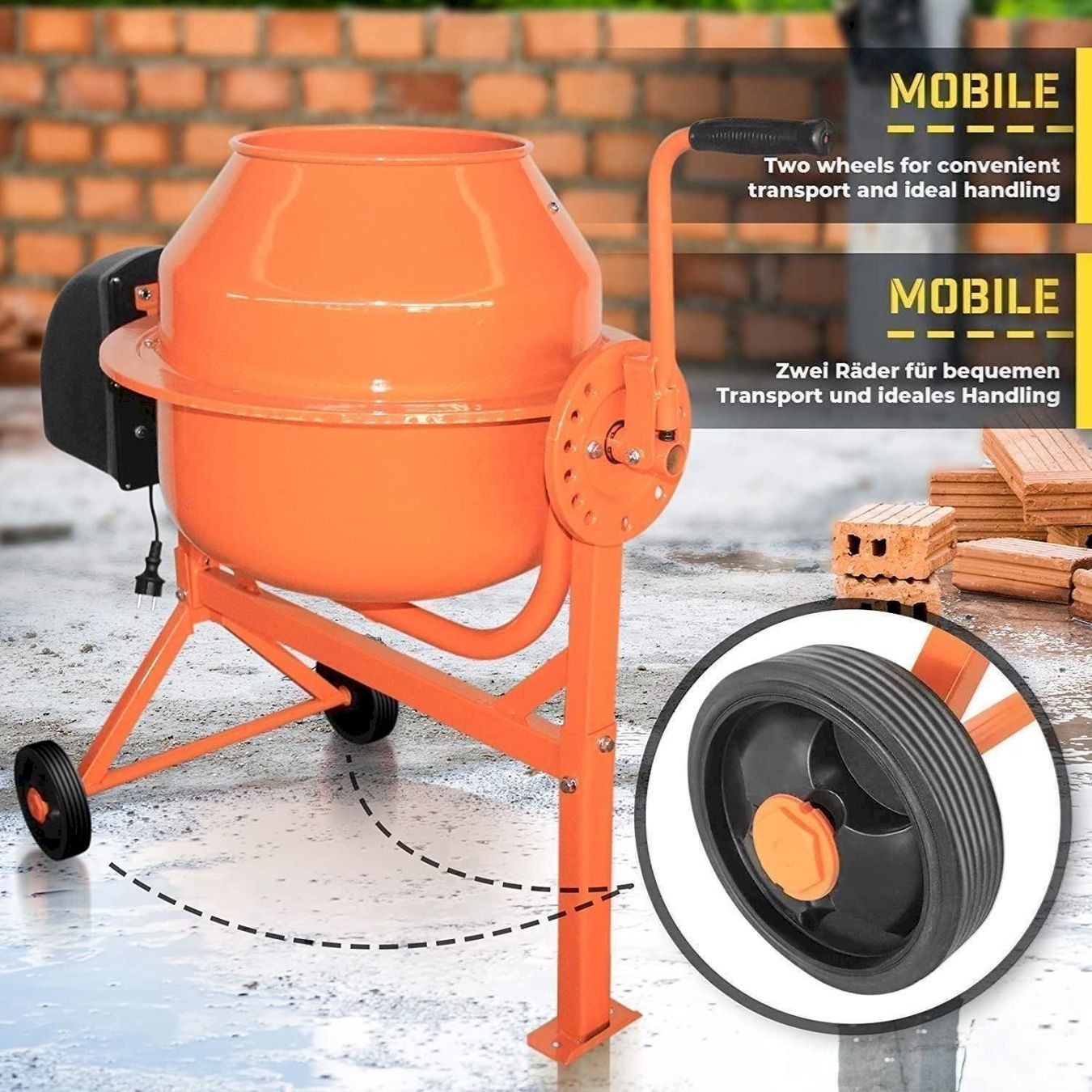 Toutes les machines: TIMBERTECH Betonmischer 70L - 220W – Neuf avec emballage d'origine à Bottighofen par zaap 2