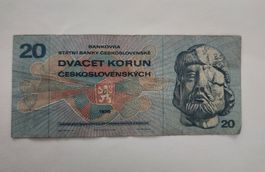 Banknote Tschechoslowakei 20 Kronen 1970