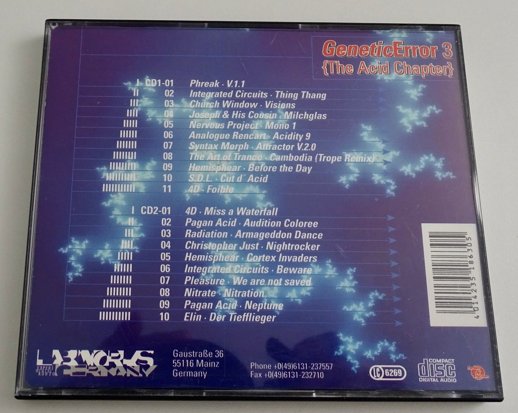 CDs: Labworks Genetic Error Vol. 3 Acid Chapter Compilation 2 CD – Gebraucht aus Gwatt (Thun) von samojede67 1