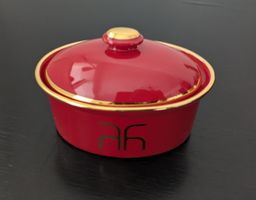 Deckeldose Apilco Porzellan France Goldrand Terrine Häberlin