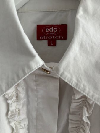Edc by Esprit weisse Rüschenbluse L, für den Sommer - NEU ☀️