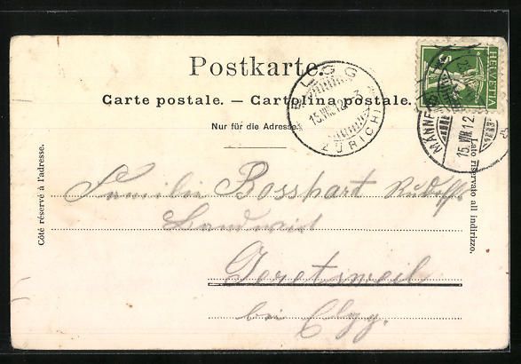 Cartoline postali: Männedorf, Cafe und Speise-Halle, Ortsp – Usato da Berlin venduto da bartko-reher 1