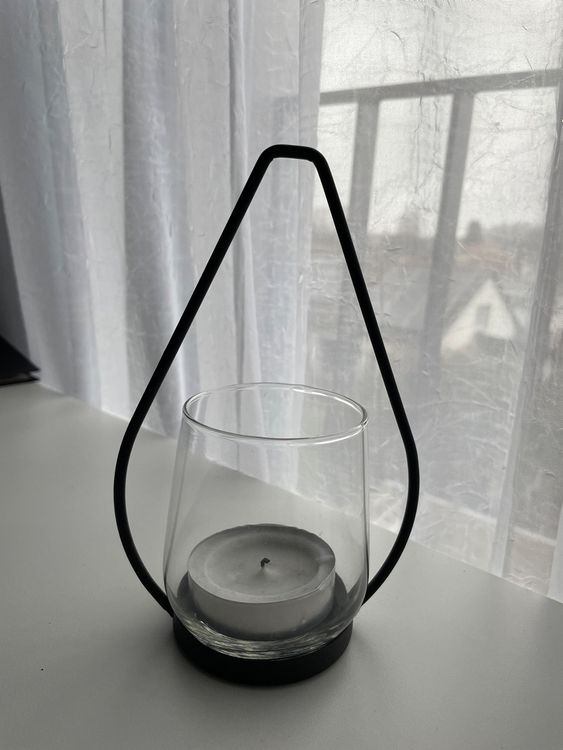 Laternen: kleine Laterne, Windlicht Glas Metall Deko – Gebraucht aus Flawil von Mito97