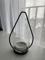 kleine Laterne, Windlicht Glas Metall Deko